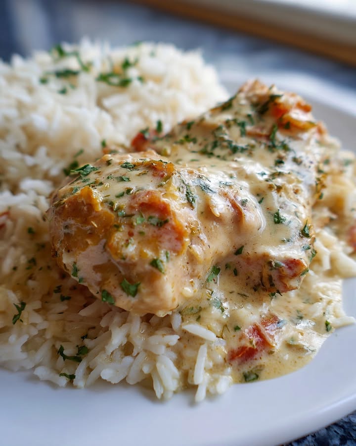 Poulet Crémeux Riz : Recette Facile et Savoureuse 2 Poulet Crémeux Riz