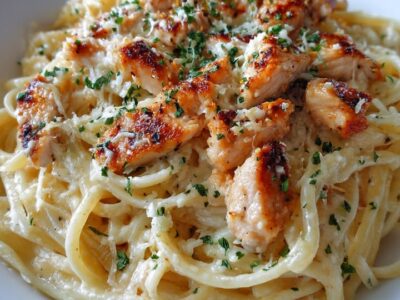 Pâtes Crémeuses Poulet Parmesan : Recette Facile et Savoureuse