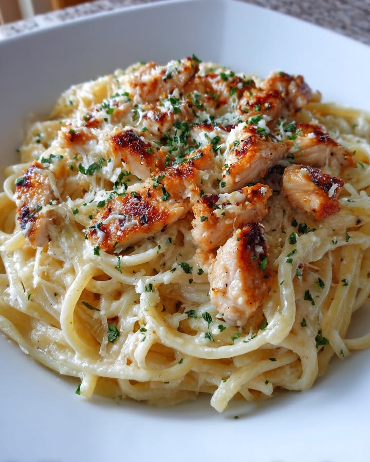 Pâtes Crémeuses Poulet Parmesan : Recette Facile et Savoureuse 2 Pâtes Crémeuses Poulet Parmesan