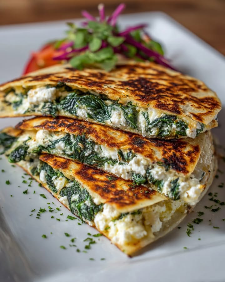 Quesadillas Épinards Feta
