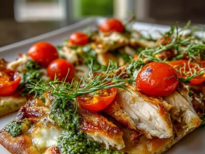 Flatbread Pesto Poulet : Recette Savoureuse et Rapide