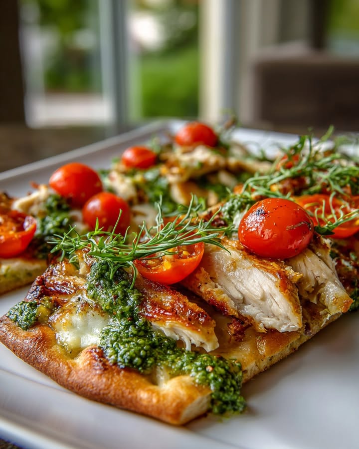 Flatbread Pesto Poulet