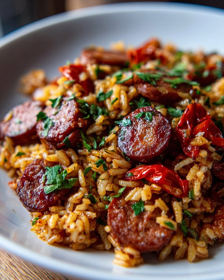 Saucisses Cajun Riz