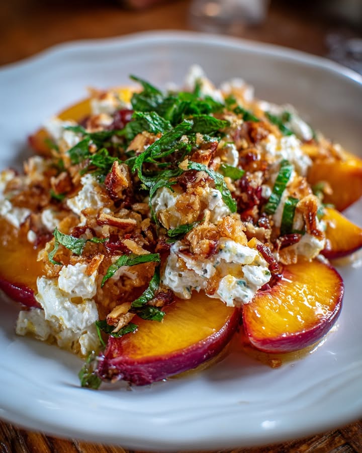 Salade Pêches Crémeuse