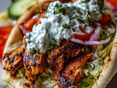 Gyros Poulet Feta : Recette Savoureuse et Facile à Préparer