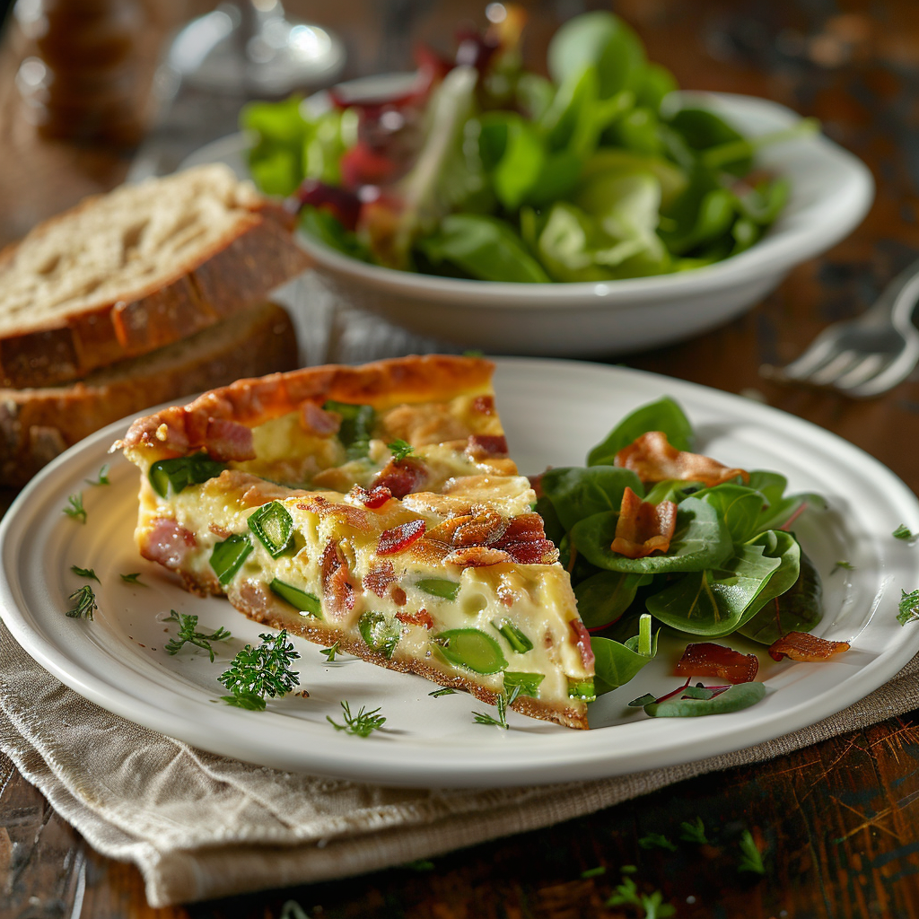 Clafoutis salé asperges-lardons : Recette facile et savoureuse 2 Clafoutis salé asperges‑lardons