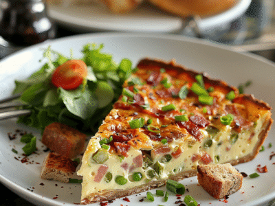 Clafoutis salé asperges-lardons : Recette facile et savoureuse