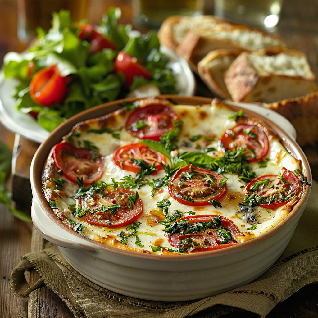 Clafoutis tomates‑mozza