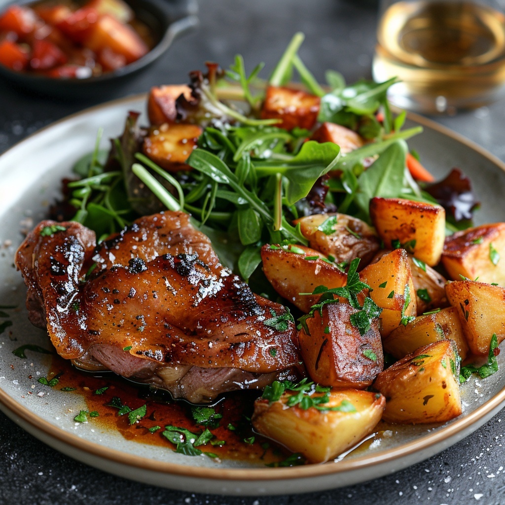 Confit de canard pommes sarladaises