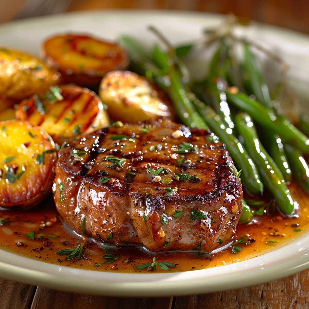 Filet mignon de porc moutarde‑miel