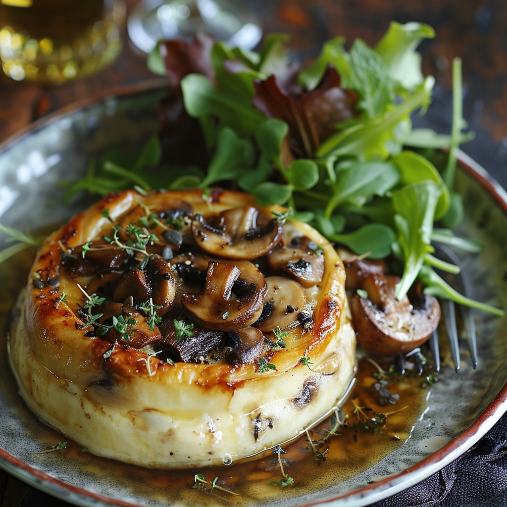 Flan salé champignons‑gruyère