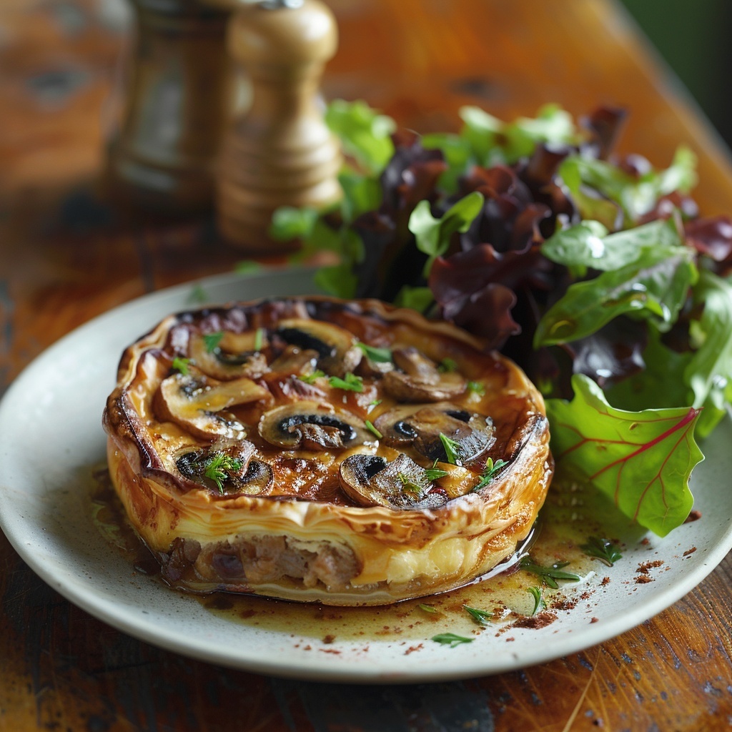 Flan salé champignons‑gruyère