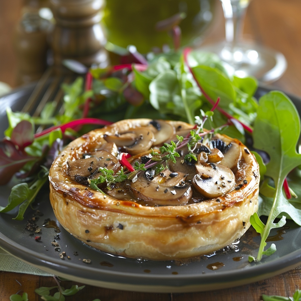 Flan salé champignons‑gruyère