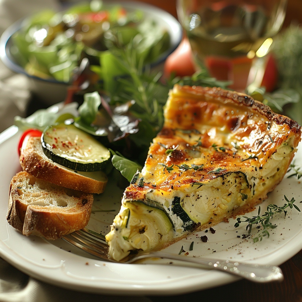 Flan salé courgette‑chèvre