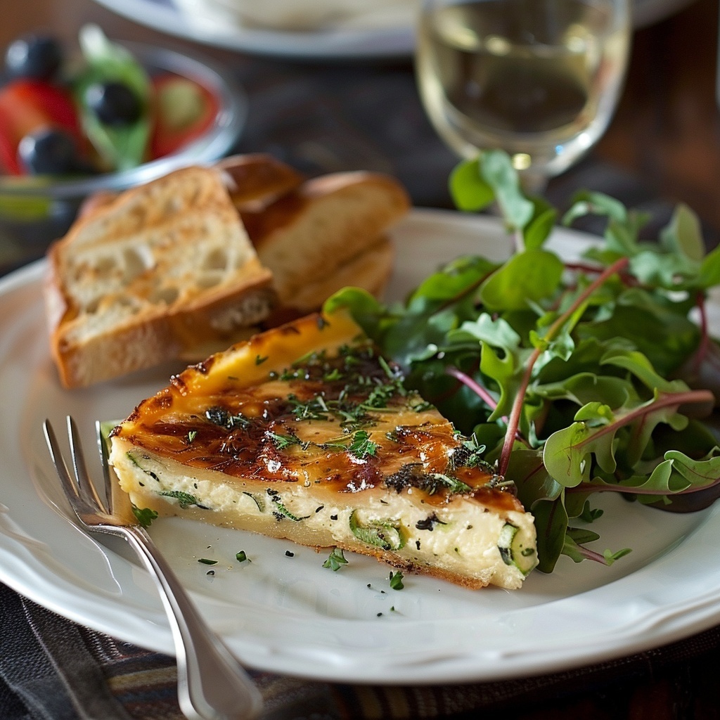 Flan salé courgette‑chèvre