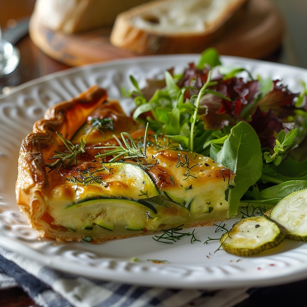 Flan salé courgette‑chèvre