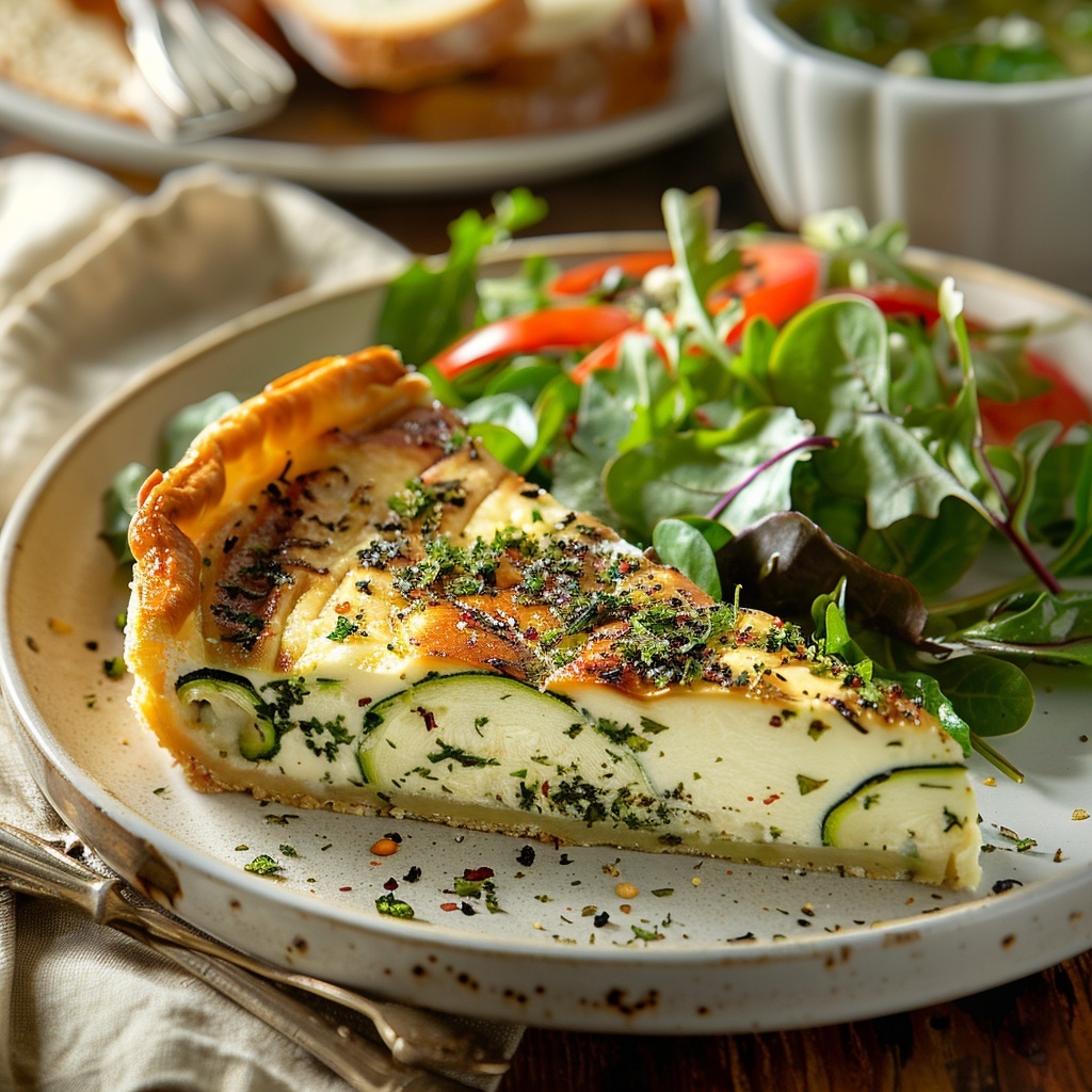 Flan salé courgette‑chèvre