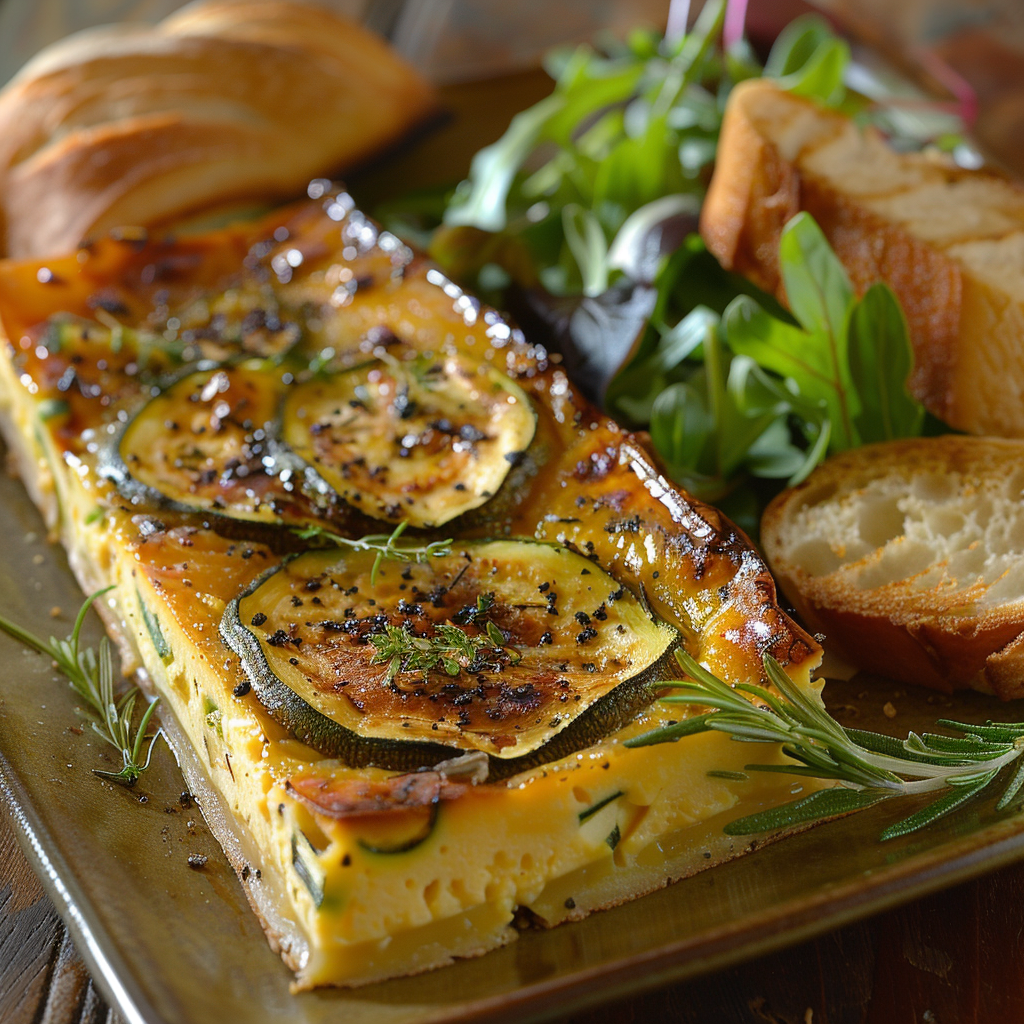 Flan salé courgette‑romarin