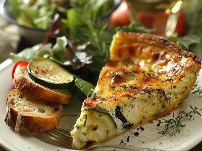 Flan salé courgette‑chèvre : recette facile et savoureuse