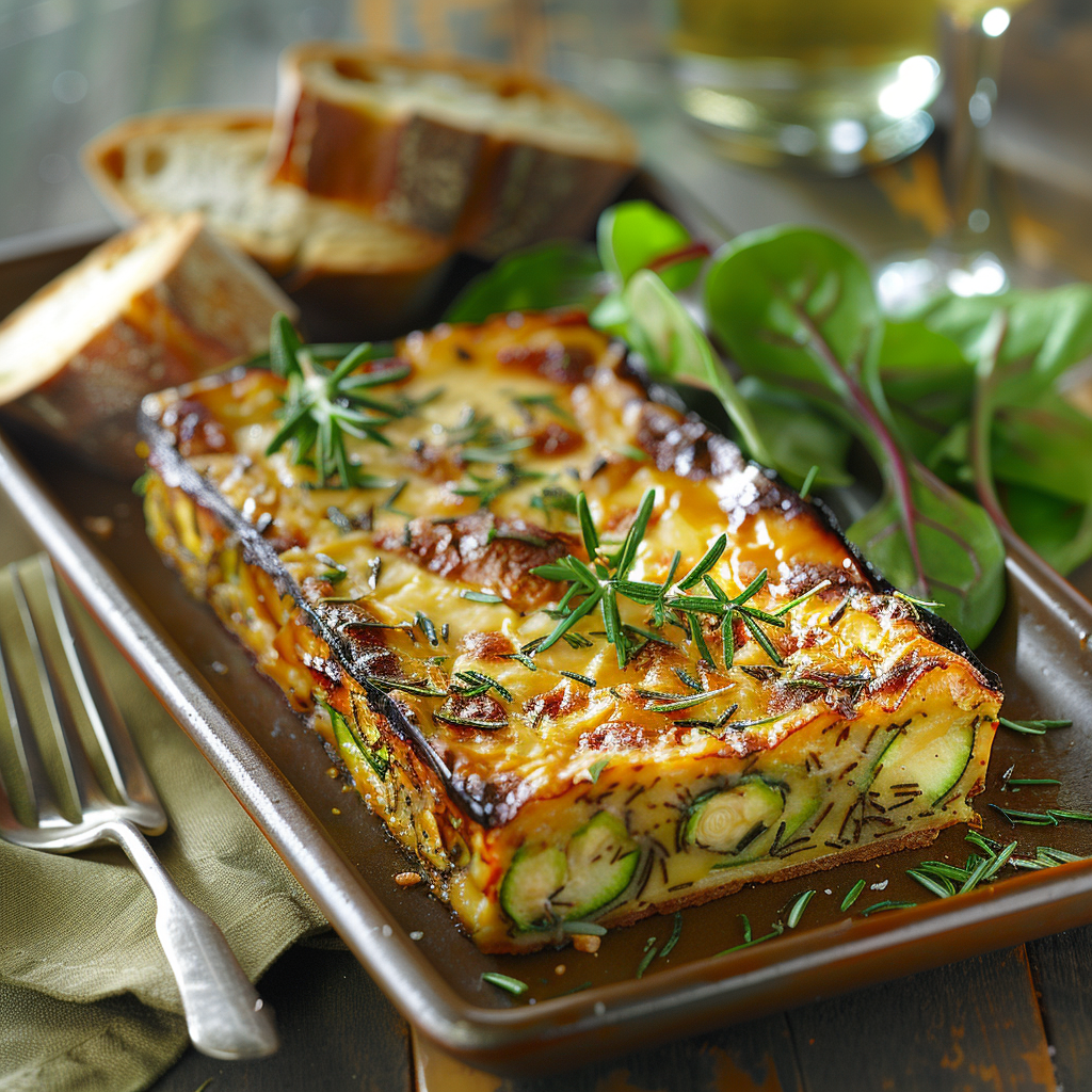 Flan salé courgette‑romarin