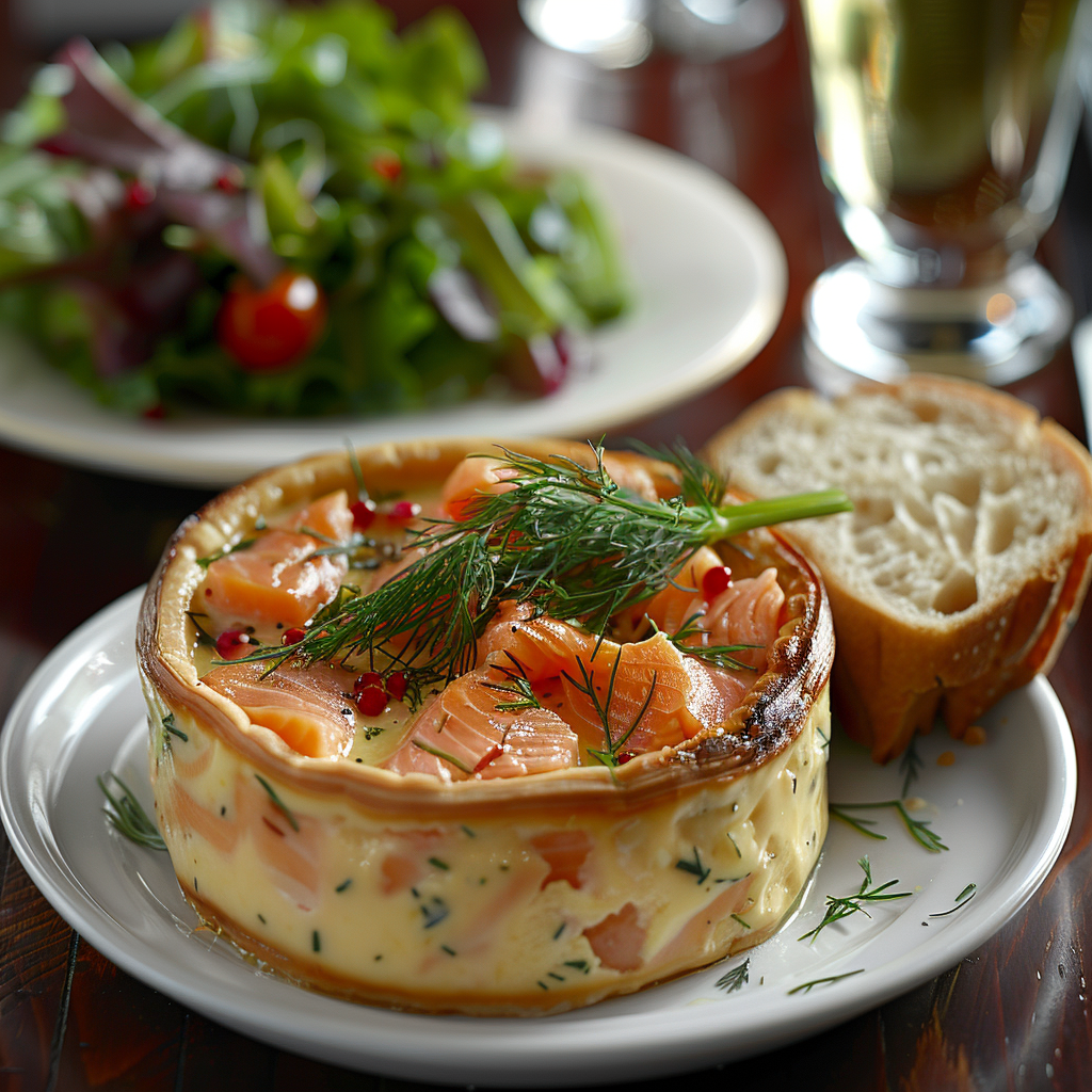 Flan salé saumon-aneth : Recette facile et savoureuse 3 Flan salé saumon‑aneth