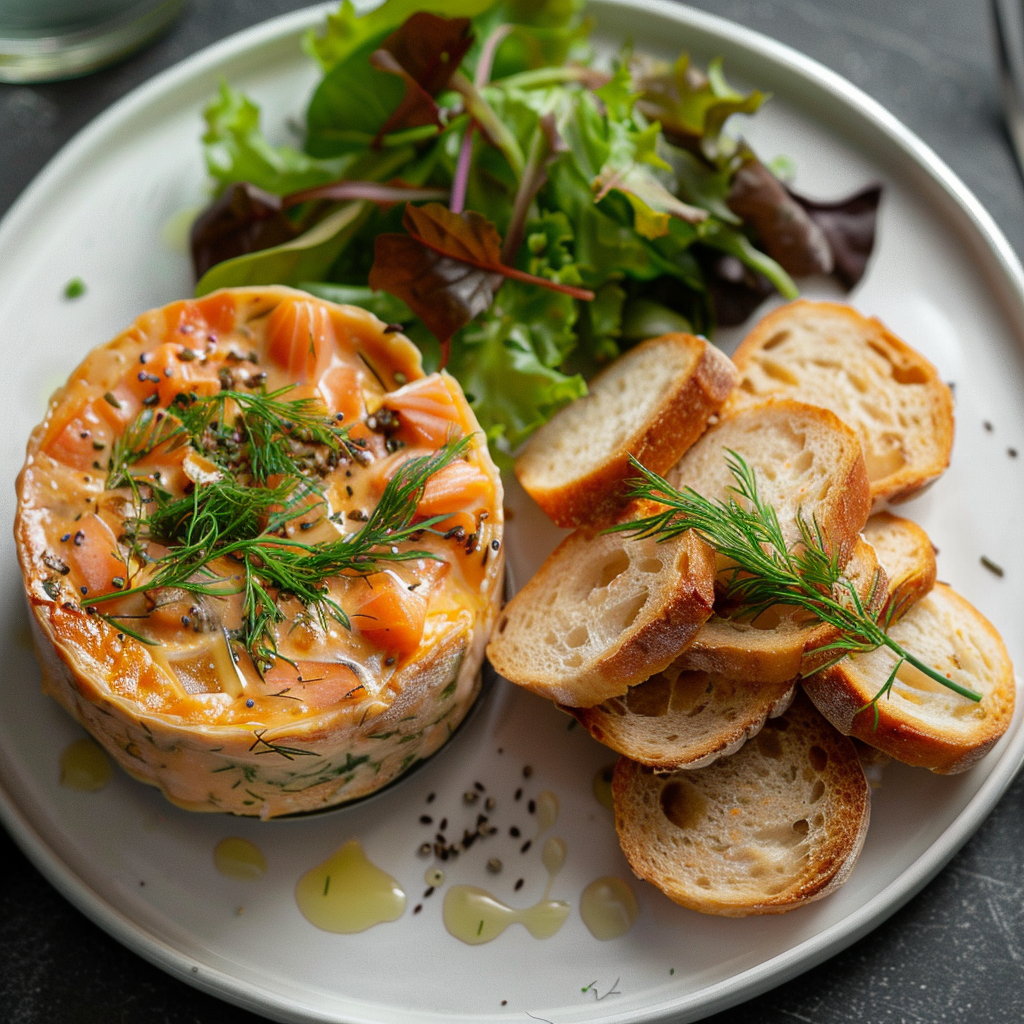 Flan salé saumon-aneth : Recette facile et savoureuse 4 Flan salé saumon‑aneth