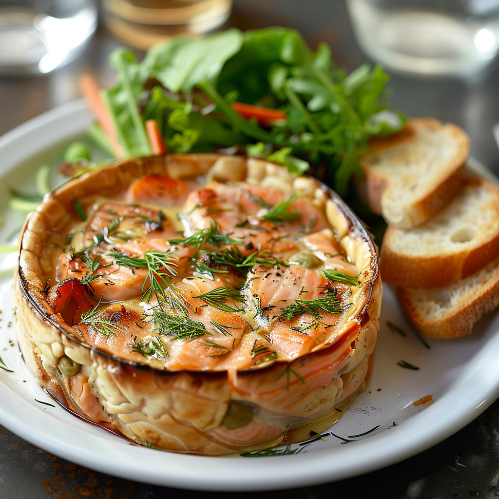 Flan salé saumon‑aneth