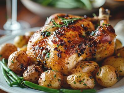 Poulet rôti aux herbes de Provence : recette facile
