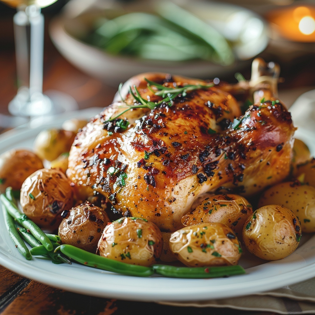 Poulet rôti aux herbes de Provence