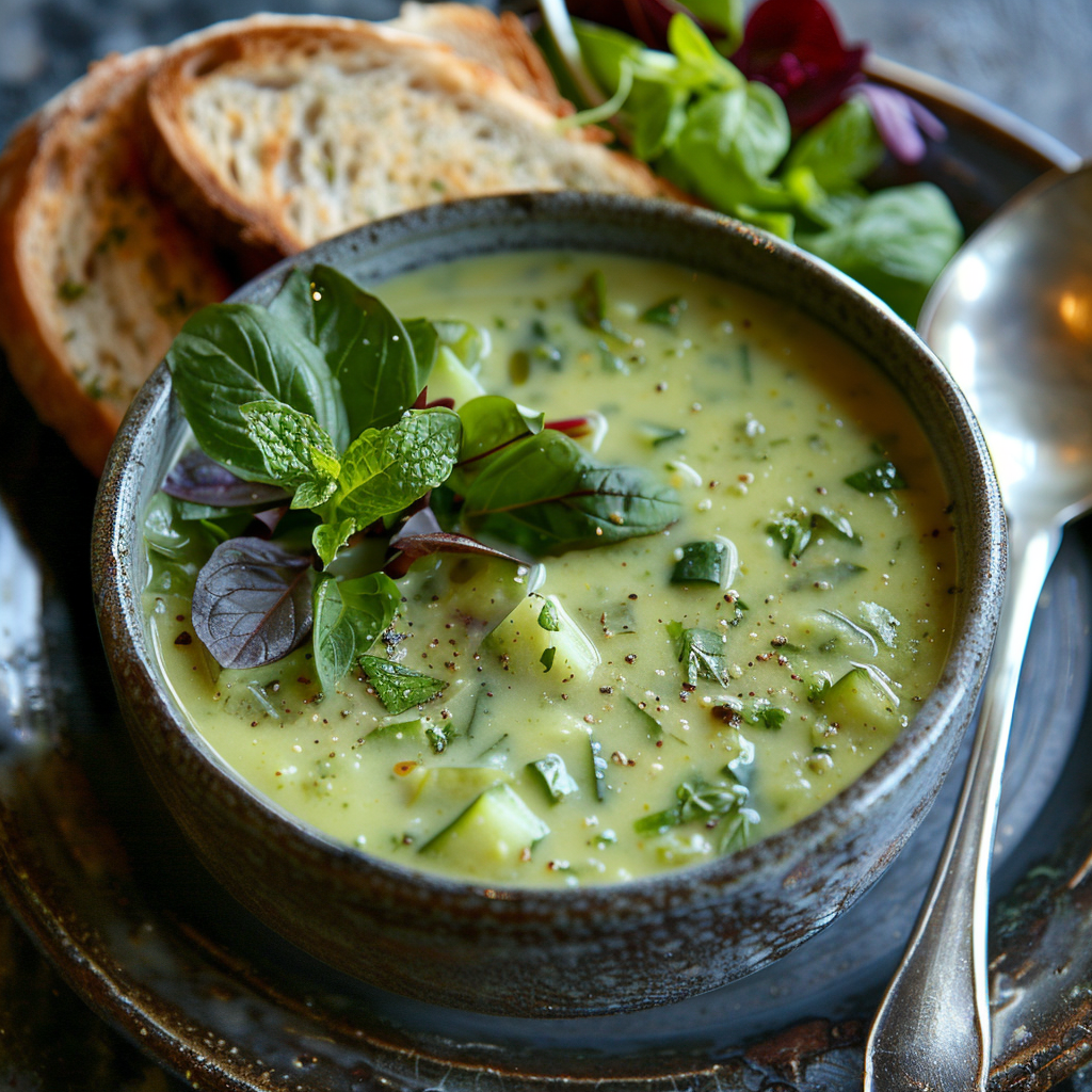 Soupe courgette-menthe fraîche : Recette facile et savoureuse 4 Soupe courgette‑menthe fraîche