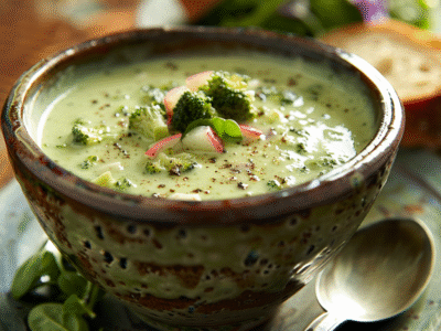 Velouté brocoli-fromage : Recette facile et savoureuse