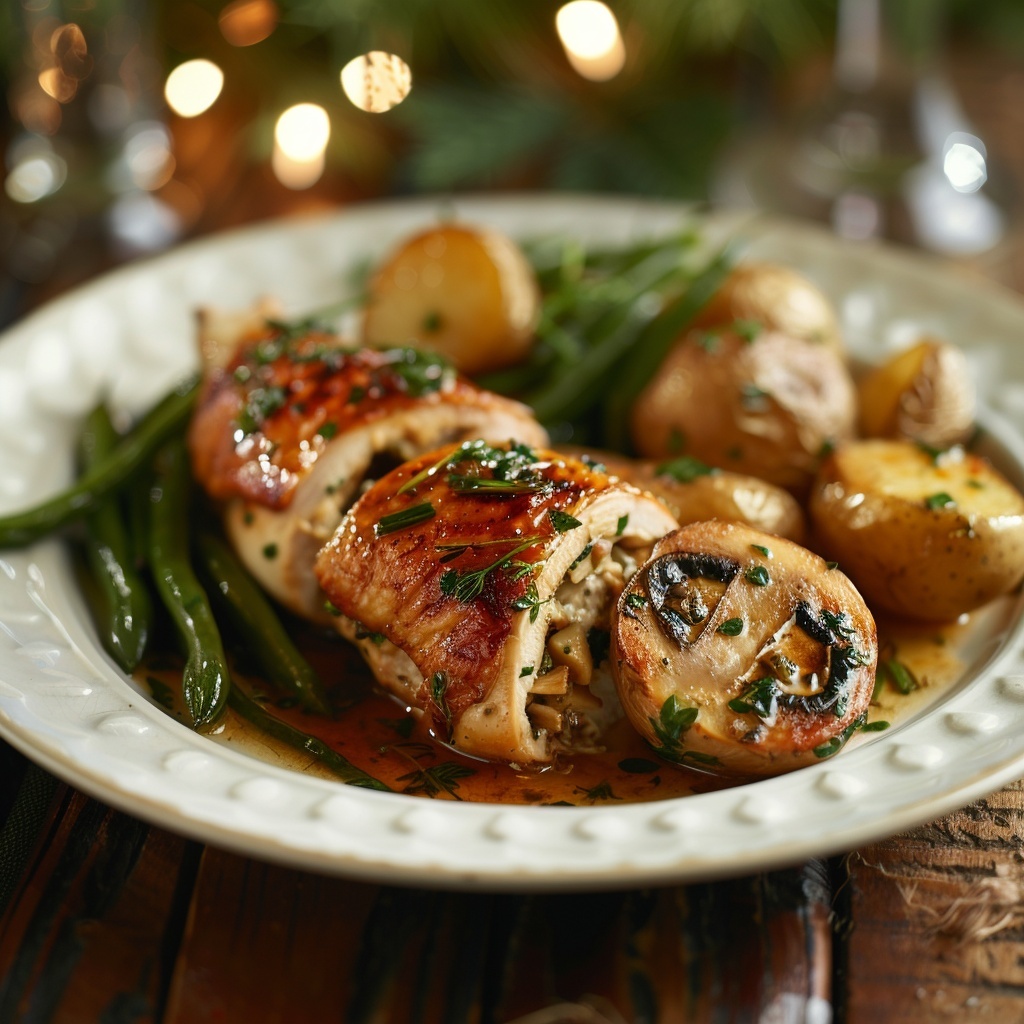 Volailles farcies aux champignons et fines herbes : une recette savoureuse 1 Volailles farcies aux champignons et fines herbes