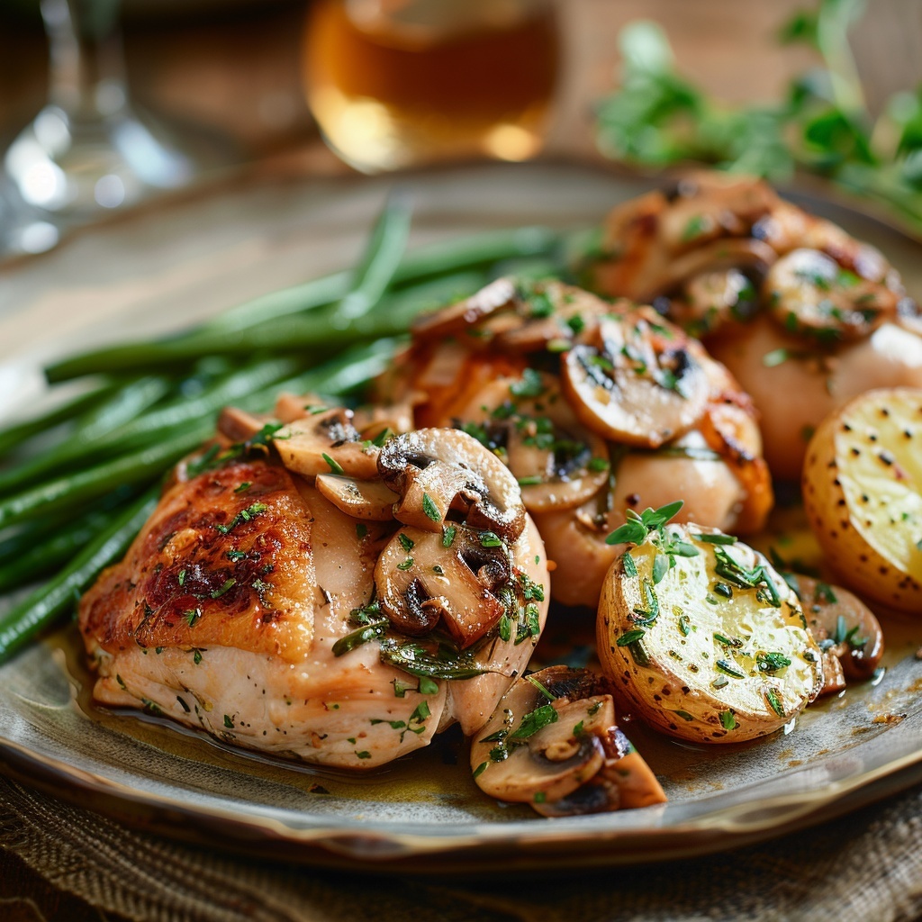 Volailles farcies aux champignons et fines herbes : une recette savoureuse 4 Volailles farcies aux champignons et fines herbes