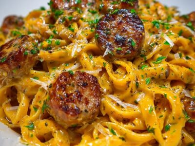 Pâtes Saucisse Cajun Savoureuses et Faciles à Préparer