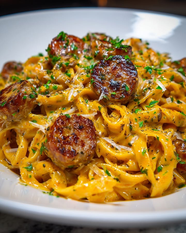 Pâtes Saucisse Cajun Savoureuses et Faciles à Préparer 1 Pâtes Saucisse Cajun