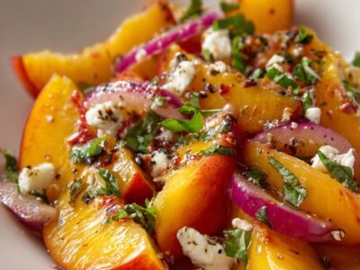 Salade Pêches Gourmande : Recette Facile et Savoureuse