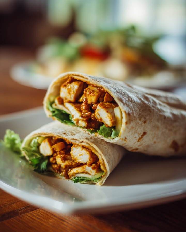 Wraps Poulet Cacahuète : Recette Facile et Savoureuse 1 Wraps Poulet Cacahuète