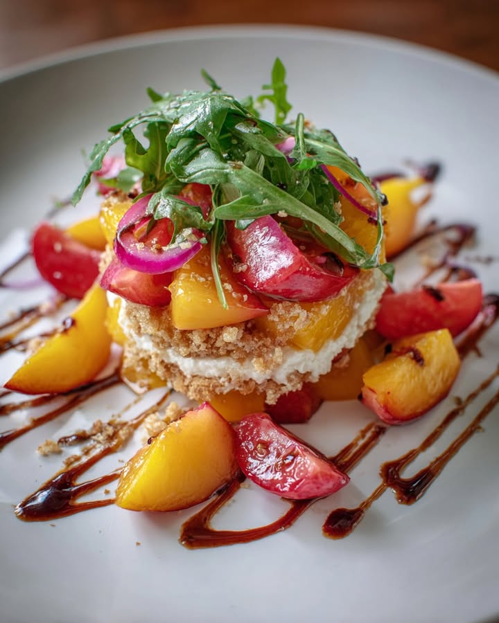 Salade Pêches Gourmande