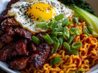 Nouilles Bœuf Gochujang : Recette Savoureuse et Facile à Préparer