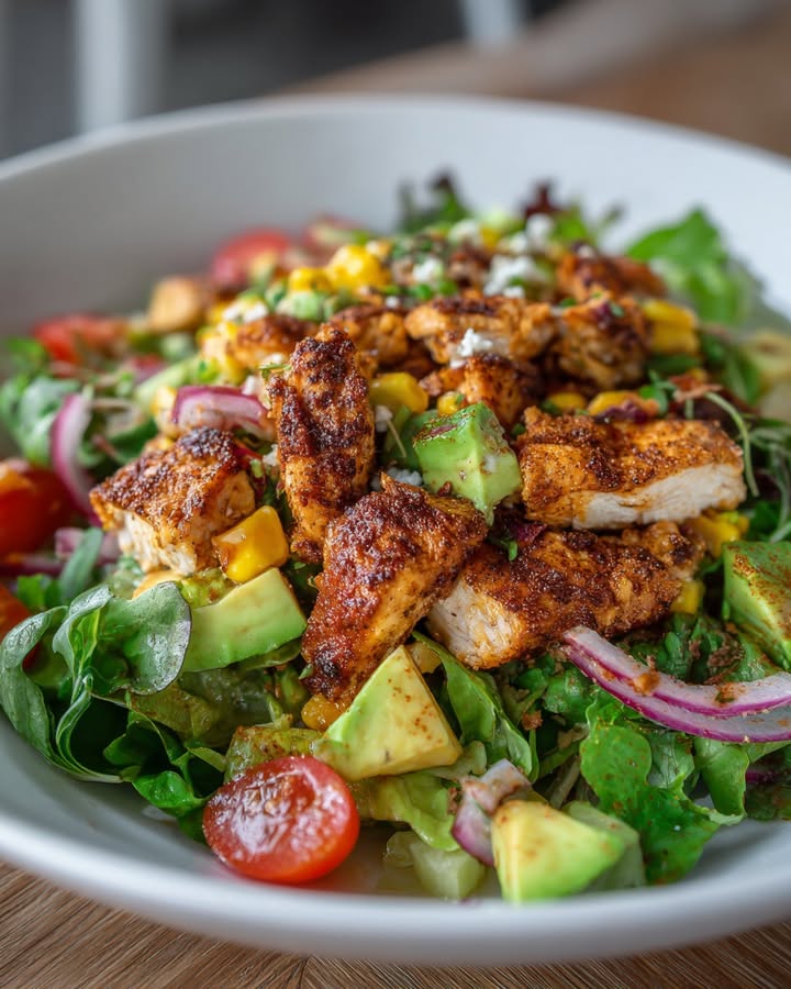 Salade Poulet BBQ Rapide et Savoureuse 1 Salade Poulet BBQ