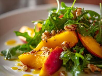 Salade Pêches Crémeuse : Recette Facile et Savoureuse