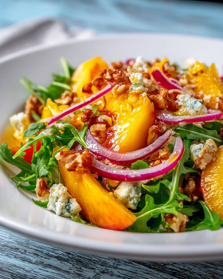 Salade Pêches Gourmande