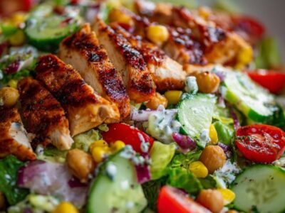 Salade Poulet BBQ Rapide et Savoureuse
