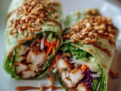 Wraps Thaï Poulet Cacahuète : Recette Facile et Savoureuse