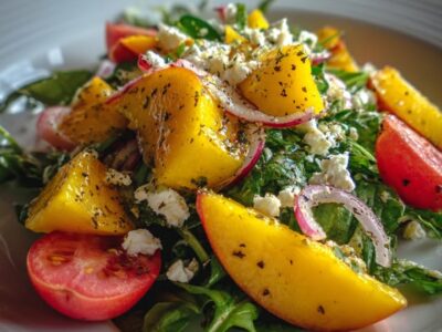 Salade Pêches Gourmande : Recette Facile et Savoureuse