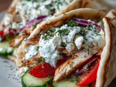 Gyros Poulet Tzatziki Feta : Recette Savoureuse et Facile à Préparer