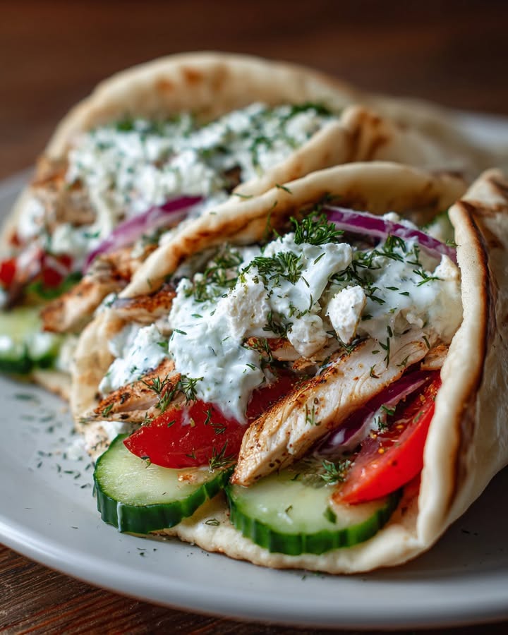 Gyros Poulet Tzatziki Feta