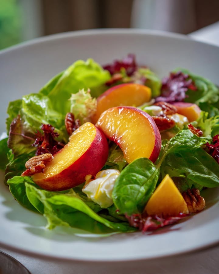 Salade Pêches Gourmande