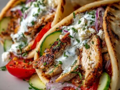 Gyros Poulet Tzatziki Feta : Recette Savoureuse et Facile à Préparer