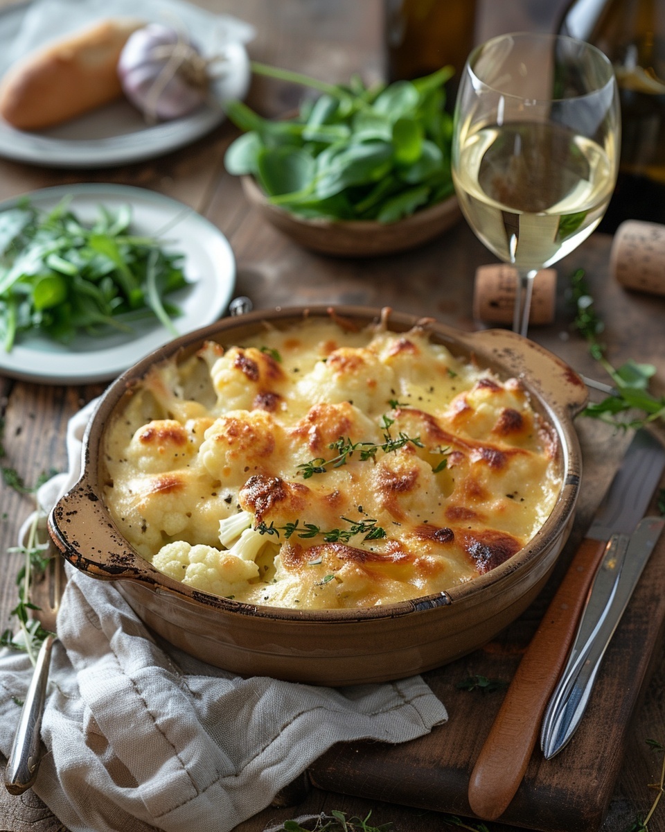 Recette Facile du Gratin de Chou-Fleur au Fromage 1 Gratin de chou‑fleur au fromage